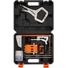image:imageVEVOR Pocket Hole Jig Kit 34 Pcs Pocket Hole Jig System with 11 Cclamp Fixture Step Drills Wrenches Drill Stop Rings Square Drive Bits Toolbox Adjustable for DIY Carpentry ProjectsOrange