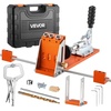 image:imageVEVOR Pocket Hole Jig Kit 34 Pcs Pocket Hole Jig System with 11 Cclamp Fixture Step Drills Wrenches Drill Stop Rings Square Drive Bits Toolbox Adjustable for DIY Carpentry ProjectsOrange