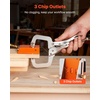 image:imageVEVOR Pocket Hole Jig Kit 34 Pcs Pocket Hole Jig System with 11 Cclamp Fixture Step Drills Wrenches Drill Stop Rings Square Drive Bits Toolbox Adjustable for DIY Carpentry ProjectsOrange