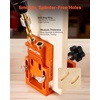 image:imageVEVOR Pocket Hole Jig Kit 34 Pcs Pocket Hole Jig System with 11 Cclamp Fixture Step Drills Wrenches Drill Stop Rings Square Drive Bits Toolbox Adjustable for DIY Carpentry ProjectsOrange