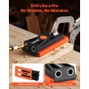 image:imageVEVOR Pocket Hole Jig Kit 34 Pcs Pocket Hole Jig System with 11 Cclamp Fixture Step Drills Wrenches Drill Stop Rings Square Drive Bits Toolbox Adjustable for DIY Carpentry ProjectsOrange