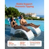 image:imageVEVOR Pool Lounge Chairs Set of 2 Chaise Lounger with Headrest Water Weighted inPool Lounger Chairs for up to 15 Water Depths AntiFloating Patio Furniture for Sun Shelf amp Tanning Ledge 440LBS