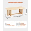 image:imageVEVOR Rattan Coffee Table Rectangle PE Rattan Woven Wood Coffee Table with MDF Top 32Inch Modern Boho Style Storage Table with Retro Metal Hinges for Living Room Bedroom amp Small Spaces47InchWood