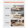 image:imageVEVOR Rattan Coffee Table Rectangle PE Rattan Woven Wood Coffee Table with MDF Top 32Inch Modern Boho Style Storage Table with Retro Metal Hinges for Living Room Bedroom amp Small Spaces45InchGlass