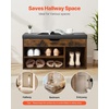 image:imageVEVOR Rattan Shoe Storage Bench Entryway Bench with 2 Flip Drawers Holds up to 300 lbs with 4 Compartments and 2 Rattan Doors 394 x 118 x 209 Inches for Hallway Living Room BedroomHidden storage