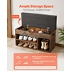 image:imageVEVOR Rattan Shoe Storage Bench Entryway Bench with 2 Flip Drawers Holds up to 300 lbs with 4 Compartments and 2 Rattan Doors 394 x 118 x 209 Inches for Hallway Living Room BedroomHidden storage