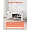 image:imageVEVOR Rattan Shoe Storage Bench Entryway Bench with 2 Flip Drawers Holds up to 300 lbs with 4 Compartments and 2 Rattan Doors 394 x 118 x 209 Inches for Hallway Living Room Bedroom3 Barn Doors