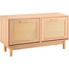image:imageVEVOR Rattan Shoe Storage Bench Entryway Bench with 2 Flip Drawers Holds up to 300 lbs with 4 Compartments and 2 Rattan Doors 394 x 118 x 209 Inches for Hallway Living Room Bedroom2 Rattan Doors