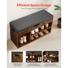 image:imageVEVOR Rattan Shoe Storage Bench Entryway Bench with 2 Flip Drawers Holds up to 300 lbs with 4 Compartments and 2 Rattan Doors 394 x 118 x 209 Inches for Hallway Living Room BedroomHidden storage