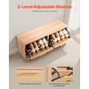image:imageVEVOR Rattan Shoe Storage Bench Entryway Bench with 2 Flip Drawers Holds up to 300 lbs with 4 Compartments and 2 Rattan Doors 394 x 118 x 209 Inches for Hallway Living Room Bedroom2 Rattan Doors