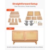 image:imageVEVOR Rattan Shoe Storage Bench Entryway Bench with 2 Flip Drawers Holds up to 300 lbs with 4 Compartments and 2 Rattan Doors 394 x 118 x 209 Inches for Hallway Living Room Bedroom2 Rattan Doors
