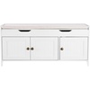 image:imageVEVOR Rattan Shoe Storage Bench Entryway Bench with 2 Flip Drawers Holds up to 300 lbs with 4 Compartments and 2 Rattan Doors 394 x 118 x 209 Inches for Hallway Living Room Bedroom3 Barn Doors