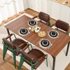 image:imageVEVOR Rectangle Dining Table 71 inch Length Large Wood Tables for 68 Person Farmhouse Dinner Furniture Rustic Conference Desk with Iron Legs for Home Kitchen Living Room BrownOnly Table