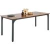 image:imageVEVOR Rectangle Dining Table 71 inch Length Large Wood Tables for 68 Person Farmhouse Dinner Furniture Rustic Conference Desk with Iron Legs for Home Kitchen Living Room BrownOnly Table