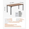 image:imageVEVOR Rectangle Dining Table 71 inch Length Large Wood Tables for 68 Person Farmhouse Dinner Furniture Rustic Conference Desk with Iron Legs for Home Kitchen Living Room BrownOnly Table