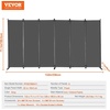 image:imageVEVOR Room Divider 3 Panel Room Divider Folding Privacy Screen and Portable Partition Divider for Room Separation Freestanding Room Partitions for Office Bedroom BlackGrey
