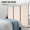 image:imageVEVOR Room Divider 3 Panel Room Divider Folding Privacy Screen and Portable Partition Divider for Room Separation Freestanding Room Partitions for Office Bedroom BlackBeige