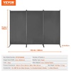 image:imageVEVOR Room Divider 3 Panel Room Divider Folding Privacy Screen and Portable Partition Divider for Room Separation Freestanding Room Partitions for Office Bedroom BlackGrey