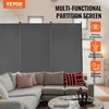 image:imageVEVOR Room Divider 3 Panel Room Divider Folding Privacy Screen and Portable Partition Divider for Room Separation Freestanding Room Partitions for Office Bedroom BlackGrey