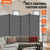 image:imageVEVOR Room Divider 3 Panel Room Divider Folding Privacy Screen and Portable Partition Divider for Room Separation Freestanding Room Partitions for Office Bedroom BlackGrey