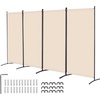 image:imageVEVOR Room Divider 3 Panel Room Divider Folding Privacy Screen and Portable Partition Divider for Room Separation Freestanding Room Partitions for Office Bedroom BlackBeige