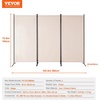 image:imageVEVOR Room Divider 3 Panel Room Divider Folding Privacy Screen and Portable Partition Divider for Room Separation Freestanding Room Partitions for Office Bedroom BlackBeige
