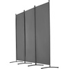 image:imageVEVOR Room Divider 3 Panel Room Divider Folding Privacy Screen and Portable Partition Divider for Room Separation Freestanding Room Partitions for Office Bedroom BlackGrey