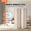 image:imageVEVOR Room Divider 6 Panel Japanese Room Divider Folding Privacy Screen Indoor Portable Partition Dividers and Decoration Screens for Room Separation Home Office Restaurant amp Bedroom BlackNatural