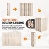 image:imageVEVOR Room Divider 6 Panel Japanese Room Divider Folding Privacy Screen Indoor Portable Partition Dividers and Decoration Screens for Room Separation Home Office Restaurant amp Bedroom BlackNatural