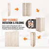 image:imageVEVOR Room Divider 6 Panel Japanese Room Divider Folding Privacy Screen Indoor Portable Partition Dividers and Decoration Screens for Room Separation Home Office Restaurant amp Bedroom BlackNatural