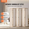 image:imageVEVOR Room Divider 6 Panel Japanese Room Divider Folding Privacy Screen Indoor Portable Partition Dividers and Decoration Screens for Room Separation Home Office Restaurant amp Bedroom BlackNatural