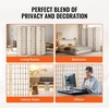 image:imageVEVOR Room Divider 6 Panel Japanese Room Divider Folding Privacy Screen Indoor Portable Partition Dividers and Decoration Screens for Room Separation Home Office Restaurant amp Bedroom BlackNatural
