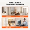 image:imageVEVOR Room Divider 6 Panel Japanese Room Divider Folding Privacy Screen Indoor Portable Partition Dividers and Decoration Screens for Room Separation Home Office Restaurant amp Bedroom BlackNatural