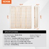 image:imageVEVOR Room Divider 6 Panel Japanese Room Divider Folding Privacy Screen Indoor Portable Partition Dividers and Decoration Screens for Room Separation Home Office Restaurant amp Bedroom BlackNatural
