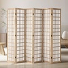 image:imageVEVOR Room Divider 6 Panel Japanese Room Divider Folding Privacy Screen Indoor Portable Partition Dividers and Decoration Screens for Room Separation Home Office Restaurant amp Bedroom BlackNatural
