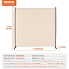 image:imageVEVOR Room Divider Single Panel Room Divider 6FT Privacy Screen Indoor Partition Divider for Room Separation Freestanding Room Divider Panel for Office Bedroom BlackBeige