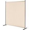 image:imageVEVOR Room Divider Single Panel Room Divider 6FT Privacy Screen Indoor Partition Divider for Room Separation Freestanding Room Divider Panel for Office Bedroom BlackBeige