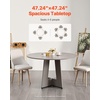 image:imageVEVOR Round Dining Table 47 inch Wood Table for 46 Person Farmhouse Circle Dinner Furniture Rustic Leisure Tables with Thick Wooden Legs for Home Kitchen Living Room Grey Only Table