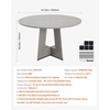 image:imageVEVOR Round Dining Table 47 inch Wood Table for 46 Person Farmhouse Circle Dinner Furniture Rustic Leisure Tables with Thick Wooden Legs for Home Kitchen Living Room Grey Only Table