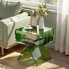 image:imageVEVOR Round Iridescent Side Table Acrylic End Table Clear Rainbow Acrylic Coffee Table for Drink Food Snack Used in Living Room Bedroom and StudyGreen
