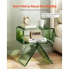 image:imageVEVOR Round Iridescent Side Table Acrylic End Table Clear Rainbow Acrylic Coffee Table for Drink Food Snack Used in Living Room Bedroom and StudyGreen