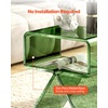 image:imageVEVOR Round Iridescent Side Table Acrylic End Table Clear Rainbow Acrylic Coffee Table for Drink Food Snack Used in Living Room Bedroom and StudyGreen
