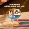 image:imageVEVOR Round Iridescent Side Table Acrylic End Table Clear Rainbow Acrylic Coffee Table for Drink Food Snack Used in Living Room Bedroom and StudyRainbow