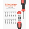image:imageVEVOR Screwdriver Set 13 in 1 Magnetic Multi Bit Mini Nut Driver Set Phillips Flat Head Torx Square Bits for Men Manual Precision Repair Tool Kit for Sockets Furniture Home Appliances Cars13 in 1  Storage Handle Type