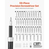 image:imageVEVOR Screwdriver Set 13 in 1 Magnetic Multi Bit Mini Nut Driver Set Phillips Flat Head Torx Square Bits for Men Manual Precision Repair Tool Kit for Sockets Furniture Home Appliances Cars59 in 1  With Storage Case