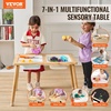 image:imageVEVOR Sensory Table for Toddlers Kids Activity with 3 Foldable Storage Bins amp DoubleSided Board IndoorOutdoor Play Sand and Water Table Wooden Kids Sensory for Drawing StudyingStorage BinsOrdinary