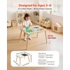 image:imageVEVOR Sensory Table for Toddlers Kids Activity with 3 Foldable Storage Bins amp DoubleSided Board IndoorOutdoor Play Sand and Water Table Wooden Kids Sensory for Drawing StudyingStorage BinsMagnetic Drawing Board