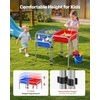 image:imageVEVOR Sensory Table for Toddlers Kids Activity with 3 Foldable Storage Bins amp DoubleSided Board IndoorOutdoor Play Sand and Water Table Wooden Kids Sensory for Drawing StudyingKids 2Station Sand and Water Adjustable Play Table with Detachable Storage Bins
