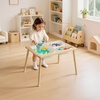 image:imageVEVOR Sensory Table for Toddlers Kids Activity with 3 Foldable Storage Bins amp DoubleSided Board IndoorOutdoor Play Sand and Water Table Wooden Kids Sensory for Drawing StudyingStorage BinsMagnetic Drawing Board