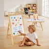 image:imageVEVOR Sensory Table for Toddlers Kids Activity with 3 Foldable Storage Bins amp DoubleSided Board IndoorOutdoor Play Sand and Water Table Wooden Kids Sensory for Drawing StudyingPaper Roll HolderMulti Functional Easel